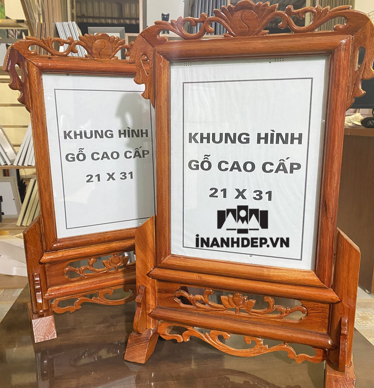 khung ảnh thờ gỗ hương